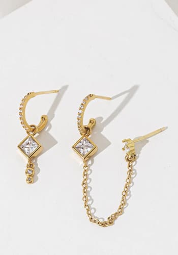 Rose‑gold hoops